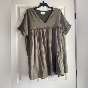 Green babydoll dress